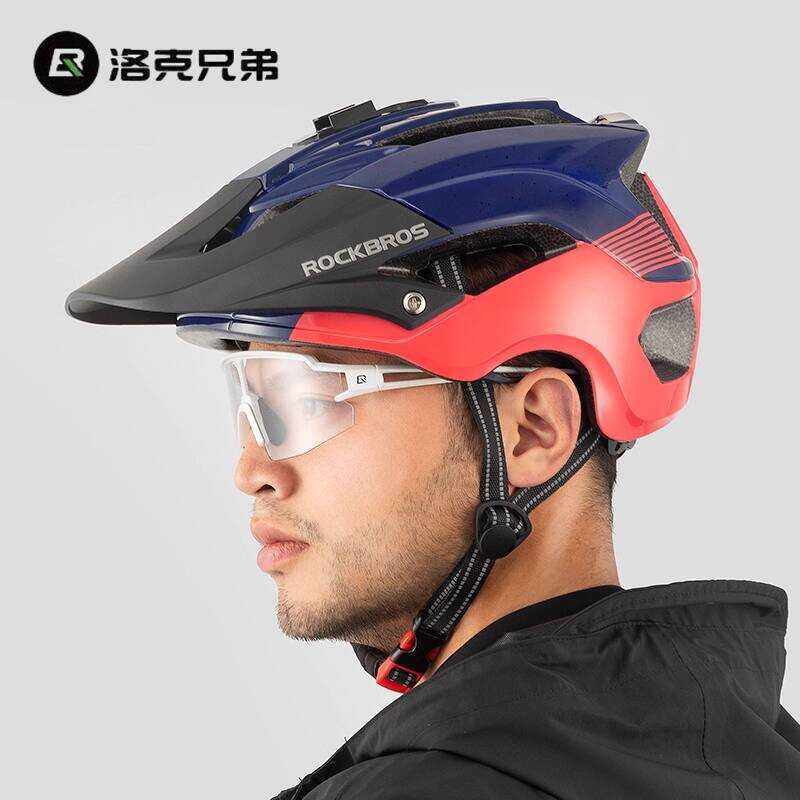 Rock Brothers หมวกกันน็อคออฟโรดสำหรับจักรยeanเสือภูเขา พร้อมไฟ LED สำหรับทั้งผู้ชายและผู้หญิง