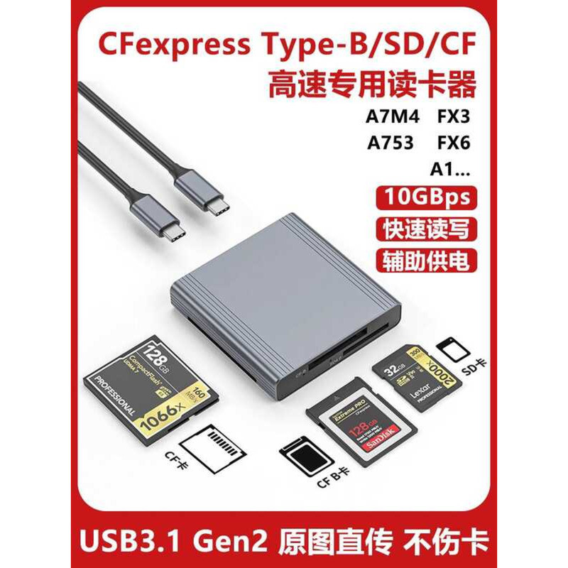 Express Card Reader Type B การ์ดหน่วยความจํา E เหมาะสําหรับ Nikon Canon Fuji Slr กล้องประเภท A การ์ด