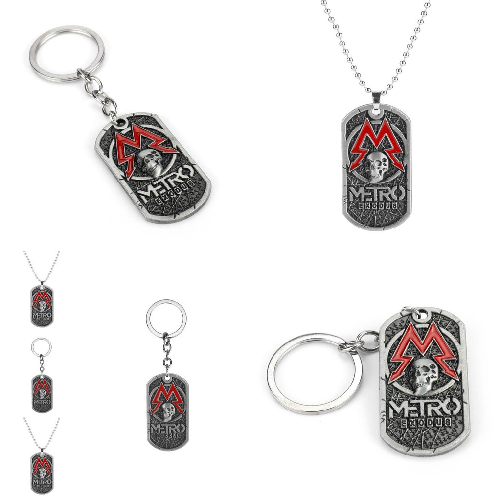 เครื่องประดับ Metro Skull Exodus พร้อมจี้โลหะผสมเคลือบเงิน สำหรับมอบเป็นของขวัญ