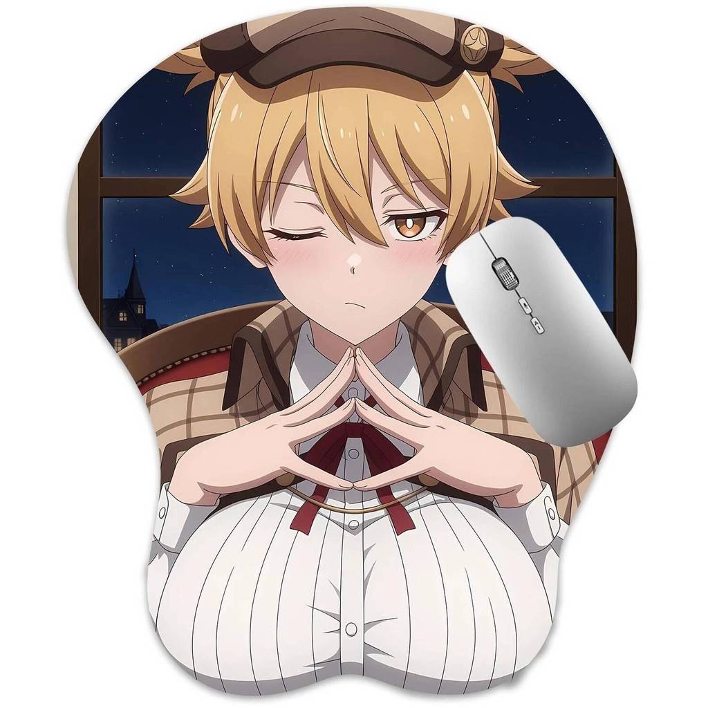 แผ่นรองเมาส์ 3D Oppai แผ่นรองเมาส์พร้อมที่วางข้อมือบรรเทาอาการปวดอะนิเมะมังงะ pad Yomogi การ์ตูนอะนิ