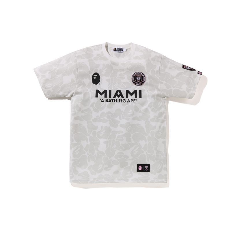 BEII&BAPE เสื้อผ้าเด็กแบรนด์อินเทรนด์แขนสั้น Miami International MIAMI เสื้อผ้าพ่อแม่ลูกลายพราง