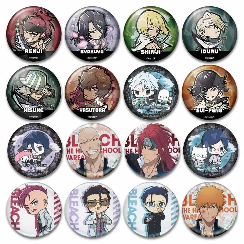 อะนิเมะ Bleach เคลือบ Pin Ichigo Kurosaki Rukia Kuchiki เข็มกลัดสําหรับกระเป๋าเสื้อผ้าเครื่องประดับอ