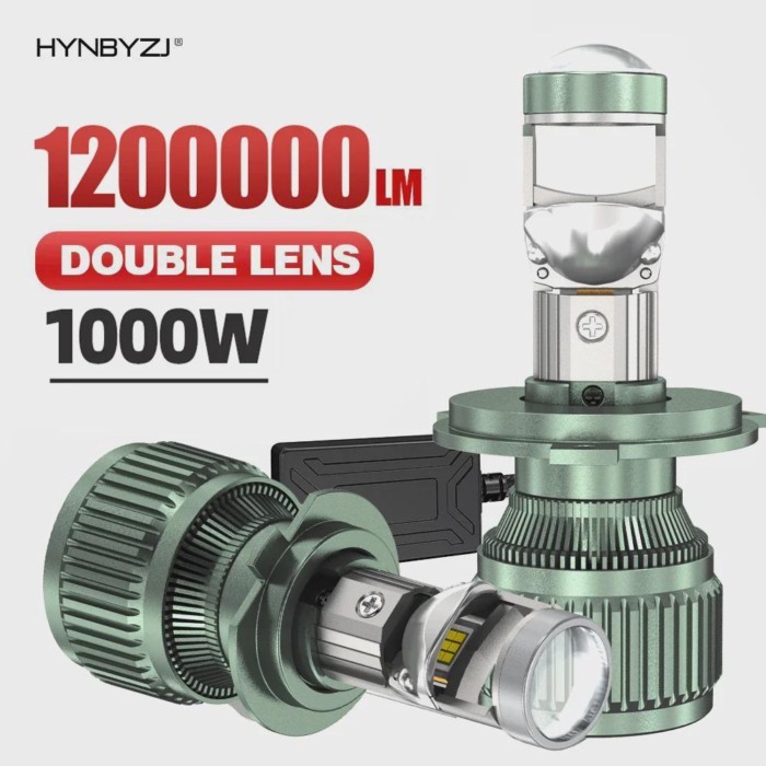 HYNBYZJ  1000W H7 H4 LED Headlight Mini Lens Projector H9 H11 9005 9006 Auto Low Beam Canbus Bulb F
