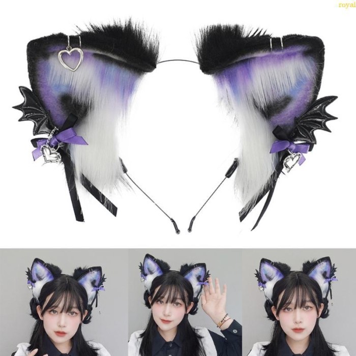 (ส่วนลดสูง)oyalking.th COSPLAY Lolita ที่คาดผมหูสัตว์ Furry Carnivals Party Handmade Furry Party เค