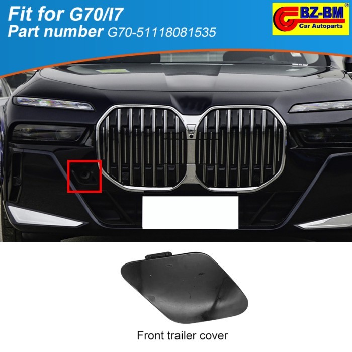 Car Front Bumper Tow Eye Hook Cap Cover For Bmw G70 M Sport I7 7 Series 51118081535 51125a3da95 511