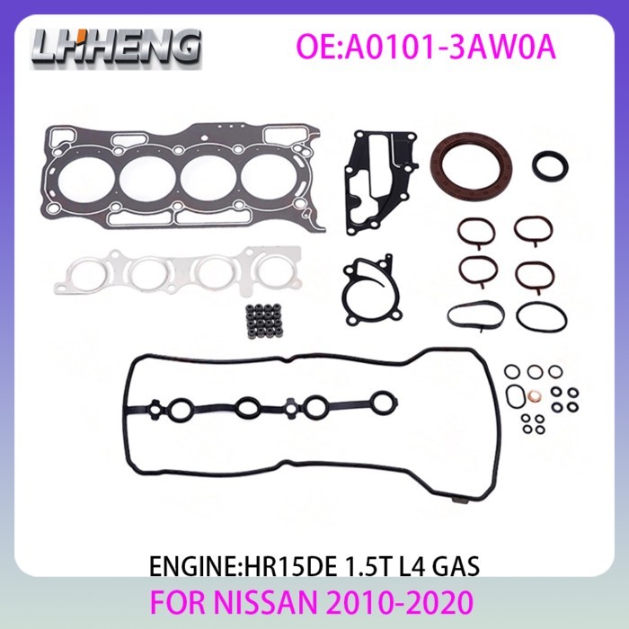 ENGINE gasket set For NISSAN KICKS MARCH Hatchback SUNNY Saloon P15 K13 N17 1.5L 1.5 L T L4 GAS 201