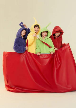 ชุด Onesie Jumpsuit ผู้ใหญ่ แขนยาว สไตล์ Teletubbies สำหรับคิกะรุมิ คอสเพลย์ งานHALLOWEENและCHRISTMAS PARTY