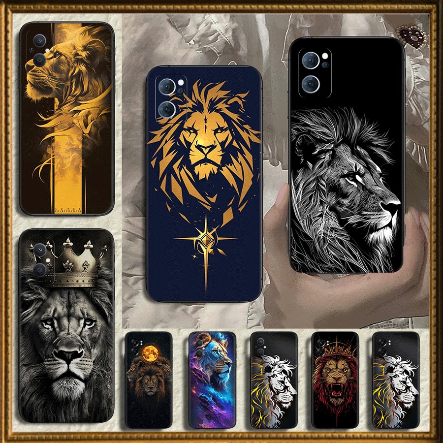 Cougar Herbal Prince Lion สําหรับ OPPO F17 F19 F1 R9 Pro Plus A74 R9S ความเข้ากันได้ TPU เคสโทรศัพท์