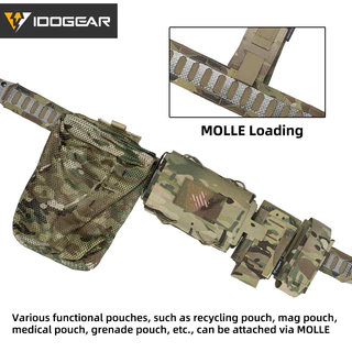IDOGEAR Tactical Tegris Belt 2"หัวเข็มขัด 1000D Nylon Hard Lightweight MOLLE เข็มขัดยุทธวิธีปรับได้ 3442