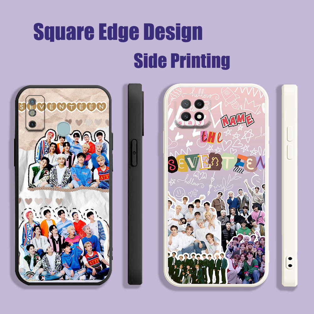 เคสสําหรับ iPhone 11 Pro Max 12 6 6s Plus SE seventeen ot13 กลุ่ม BOK08 เคสโทรศัพท์ขอบสี่เหลี่ยม