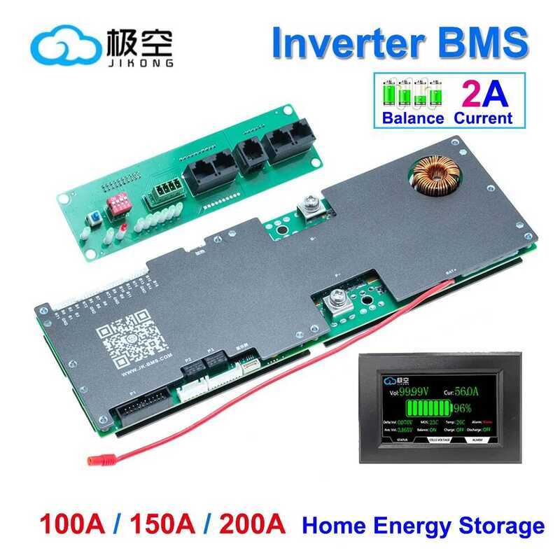JK Home Energy Storage Inverter BMS Parallel 2A Active Balance JiKong สมาร์ทบลูทูธ CAN RS485 RS232 8