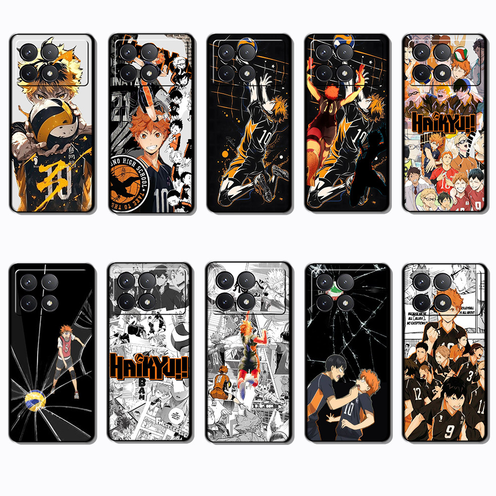 Xiaomi Redmi K70E K60 k70 POCO F5 X6 F6 Pro Haikyuu เคสโทรศัพท์สีดําแบบนุ่มแฟชั่น
