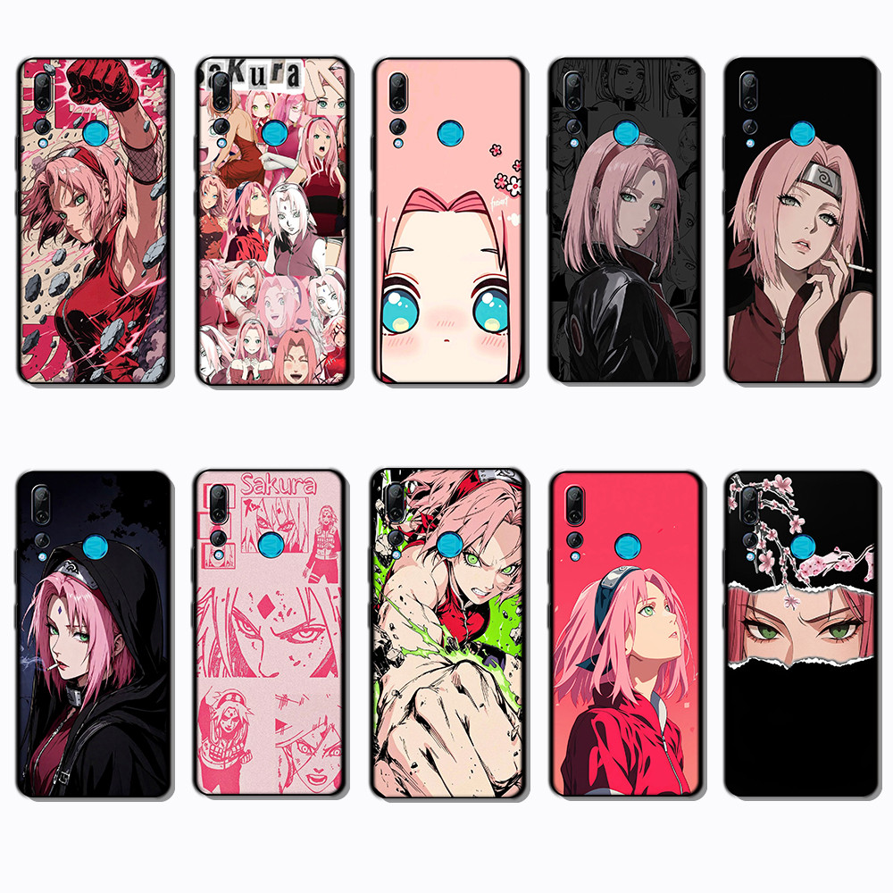 Huawei Y7 Huawei Y7 Y9 Prime Haruno Sakura เคสโทรศัพท์สีดําแบบนุ่มทันสมัย