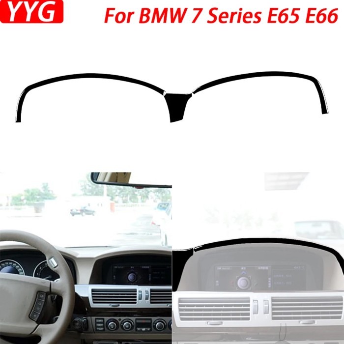 For BMW 7 Series E65 E66 2002-2008 Piano Black Speedometer Navigation Panel Surround Car Interior D
