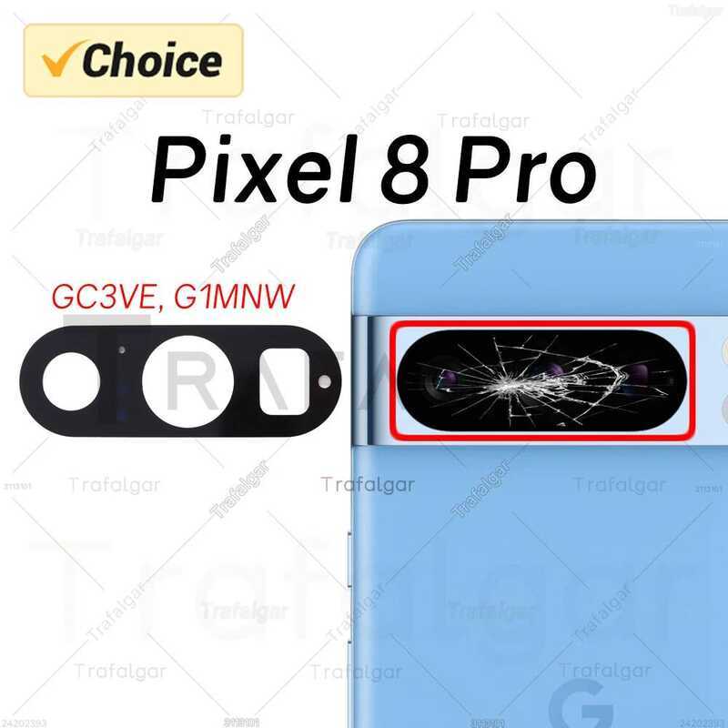เลนส์กล้องหลังสำหรับ Google Pixel 8 Pro ฝาครอบกระจกกล้องหลังสำหรับเปลี่ยน GC3VE G1MNW