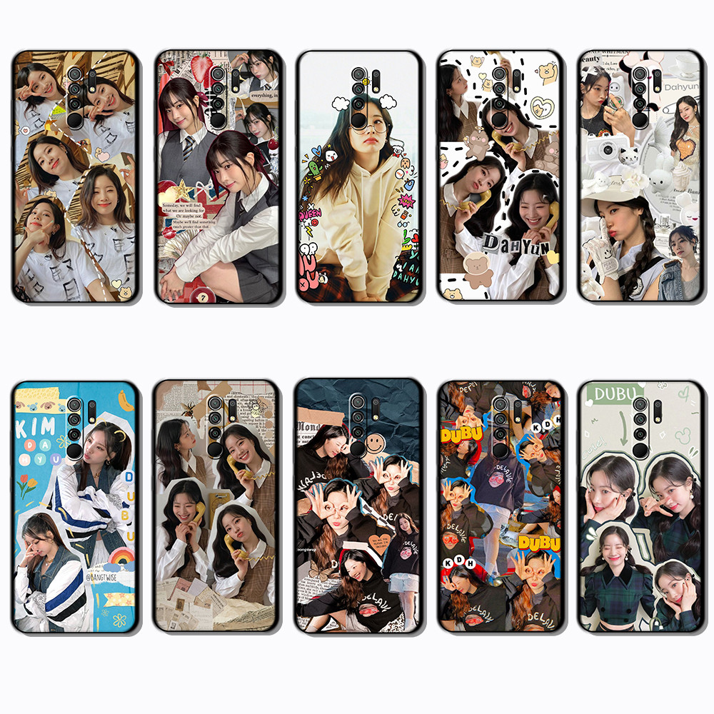 เคสโทรศัพท์สีดําแบบนุ่มสําหรับเคส Xiaomi Redmi 9 Dahyun