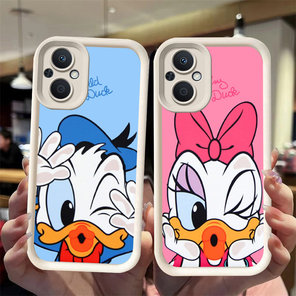 J-15 Donald Duck ดำขาวชมพูเคสโทรศัพท์หรับ OPPO A36 A76 Reno 7Z 7 8 8Z A96 Lite Pro 5G