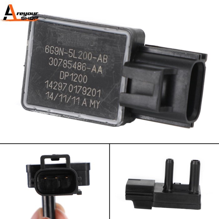 Areyourshop DPF Exhaust Pressure Sensor For Ford Fiesta Transit 2008-2017 6G9N-5L200-AB 1600077 8H4