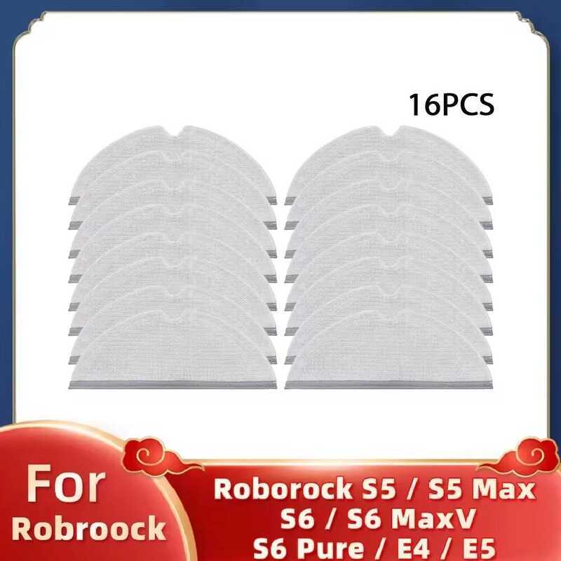ผ้าทำความสะอาดสำหรับ Xiaomi Roborock S5 Max S6 Pure, E4, E5 S6 Maxv ชุดอุปกรณ์เปลี่ยนสำหรับเครื่องดู