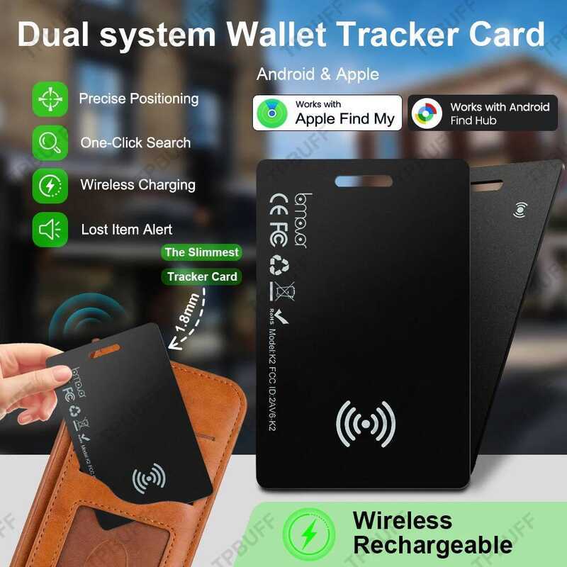 l System Wallet Tracker Card Tracker Tag,Works With Google Find Hub App And IOS Waterproof For Keys