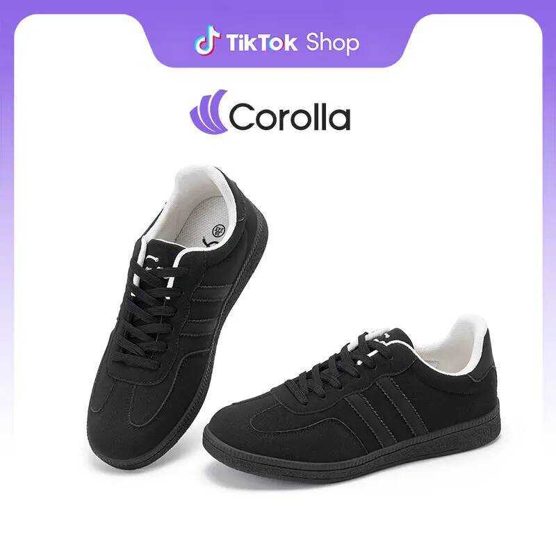 Corolla รองเท้าผ้าใบลำลอง สำหรับผู้ชายและผู้หญิง มีตั้งแต่ไซส์ 35-44 วัสดุหนังpu ระบายอากาศ พื้