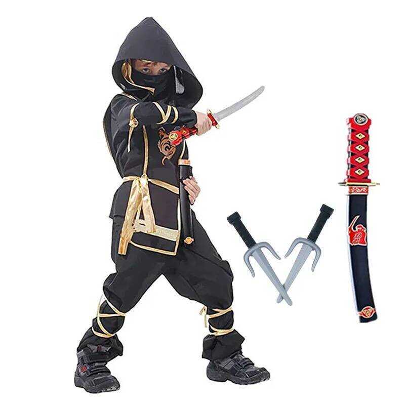 ja Boy Halloween Japanese Samurai Kid Anime Muscle Costume with Foam Accessories Best Children Gift
