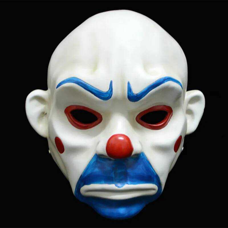 & Joker Bank Robber Resin , Clown, Dark Knight Cosplay, Halloween Costume
