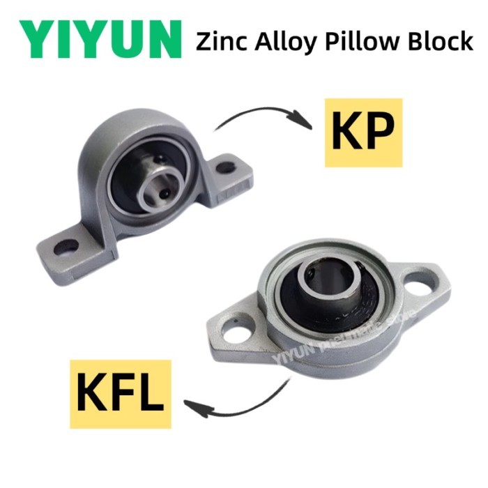 1PC Zinc Alloy Pillow Block Bearing Bearings KP08 KP000 KP001 KP002 KP003 KFL08 KFL000 KFL001 KFL00