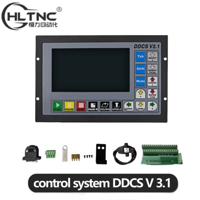 HLTNC DDCS V3.1 Offline 3/4 Axis 500 KHz CNC Standalone Motion Controller System Support G Code For