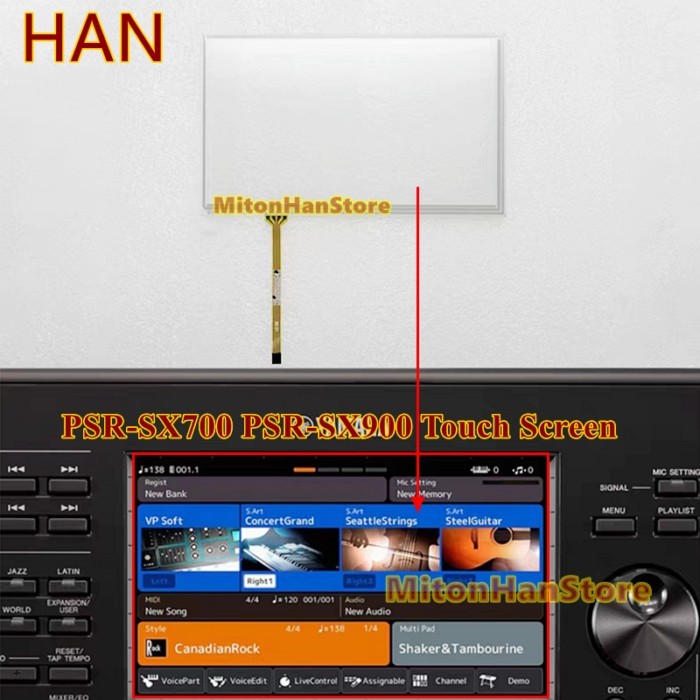 New For PSR SX900 PSR-SX700 PSR-SX900 Touch Screen Glass (100% Test Before Shipment)