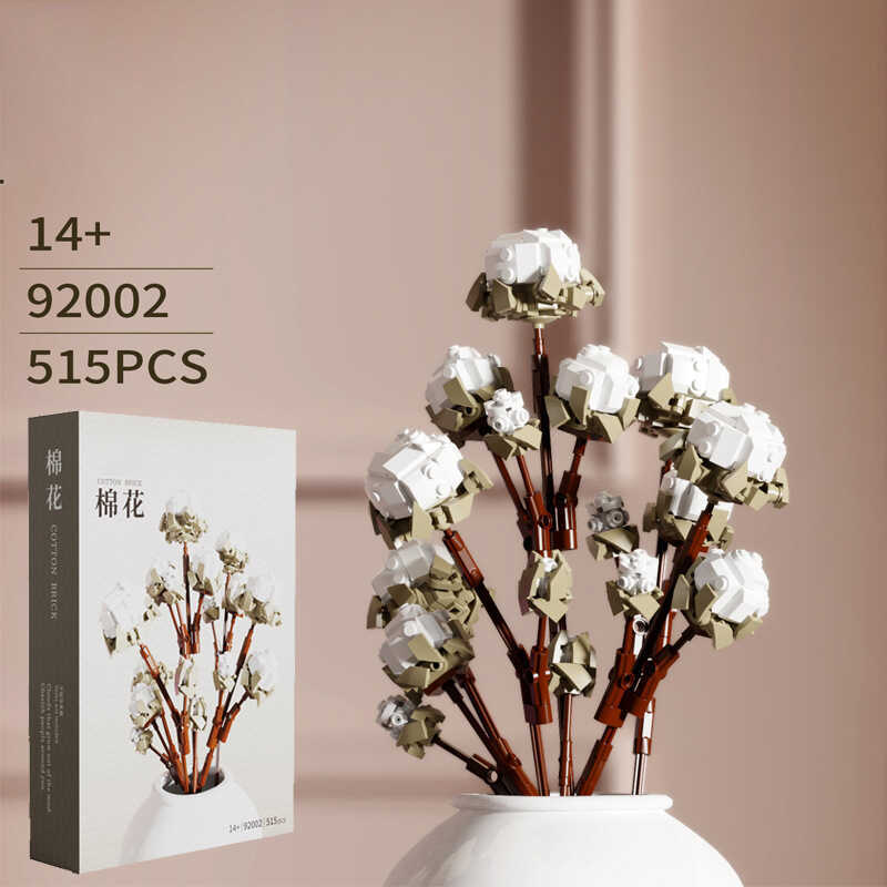 on Bouquet Flowers Building Blocks Bricks Kid Gift Decompression Toys Girls Home Furnishings Bricks