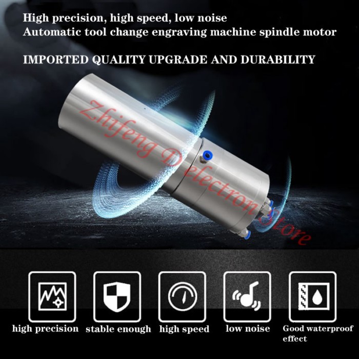 Precision engraving spindle 380V 2.2KW 36000rpm ISO25 high-speed water-cooled automatic tool change