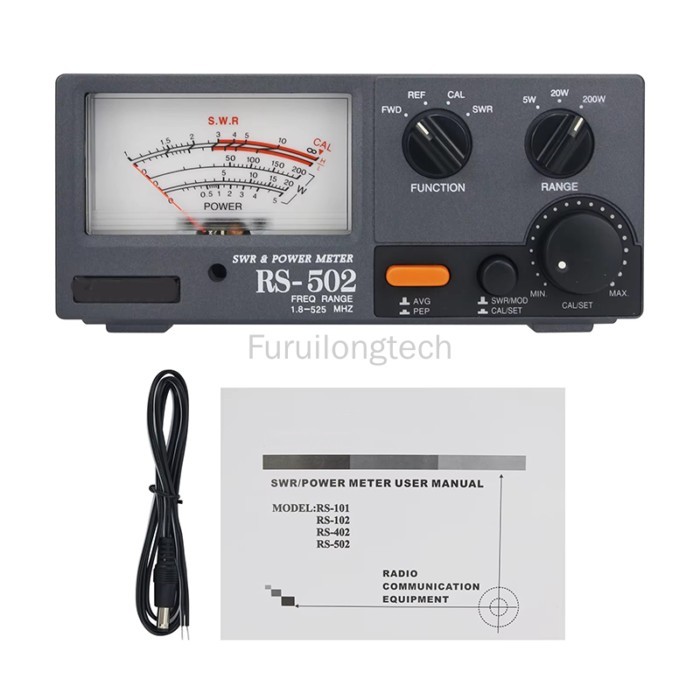 RS-502 SWR Power Meter 1.8-525MHz HF VHF UHF SWR Power Meter for Short Wave Radio