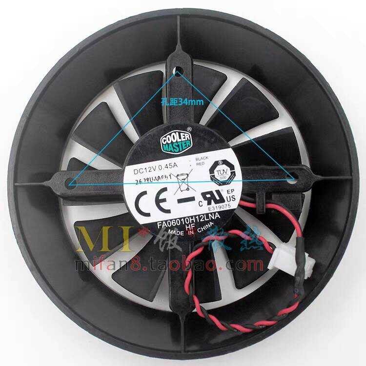 Anda GTX650 ตัวอย่าง GTX650 Aegis GTX650Ti ตัวอย่าง FA06010H12LNA พัดลมการ์ดกราฟิก