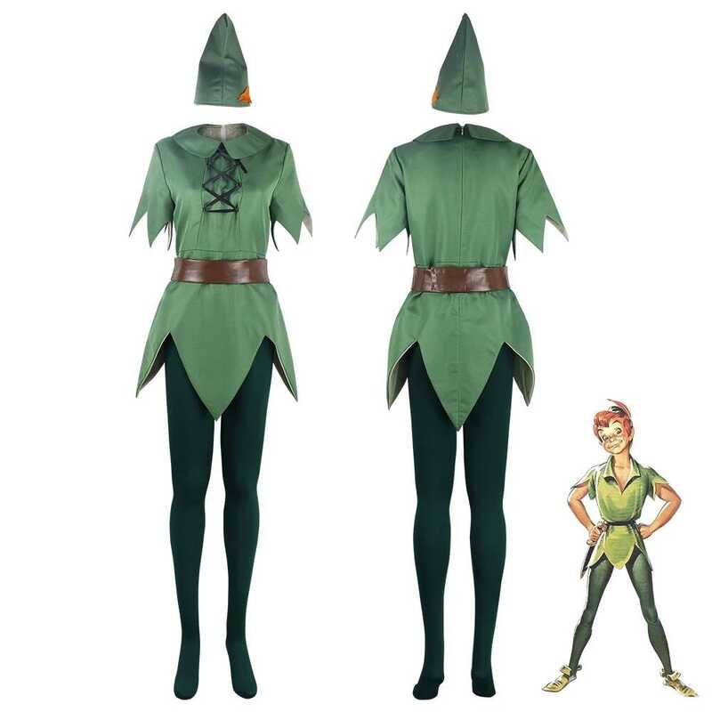 C Peter Pan Cosplay Clothing Green Fairy Elf Costume Halloween Stage Performance Performance Costum