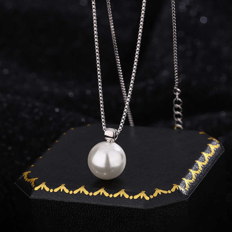 Difeng 9 สร้อยคอมุกเงินแท้จี้หญิง i ns Niche High-End Clavicle 2 0 4 คอ