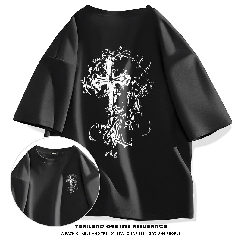 เสื้อยืดผู้ชายตัวนี้ทำจากผ้าฝ้ายหนานุ่ม อบอุ่น น้ำหนัก 200 กรัม ดีไซน์คอกลม พิมพ์ลาย ระบายอากาศได้ดีและสวมใส่สบาย มีไซส์