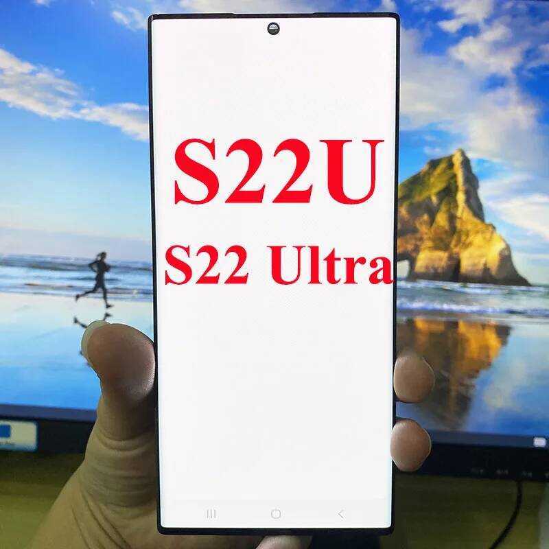 หน้าจอ SUPER AMOLED S908 LCD สำหรับ Samsung S22 Ultra 5G รุ่น S908B S908U พร้อมหน้าจอสัมผัสขนาด 6.8 