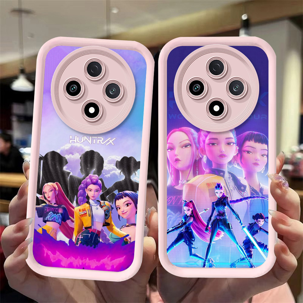 J-26 K-Pop Demon Hunters ดำขาวชมพูเคสโทรศัพท์หรับ Xiaomi POCO C75 C61 X7 M2