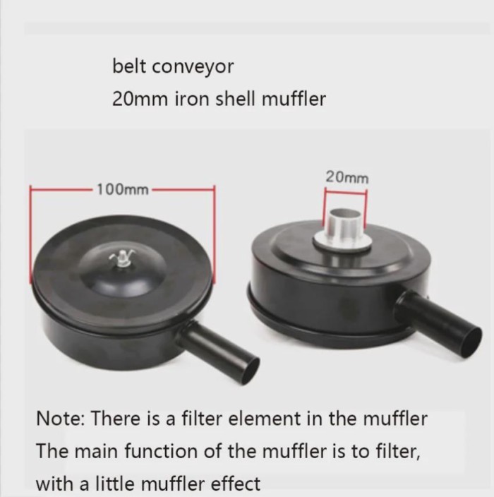 Air Compressor Parts Metal Air Compressor Intake Filter Noise Muffler Silencer Air Compressor Parts