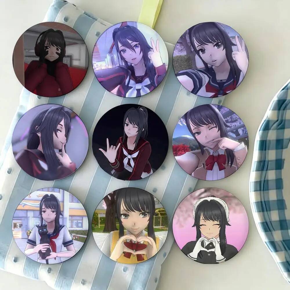 Yandere Simulator เข็มกลัดการ์ตูน Badge Pins กระเป๋าเป้สะพายหลังหมวกอุปกรณ์เสริมของขวัญเพื่อน