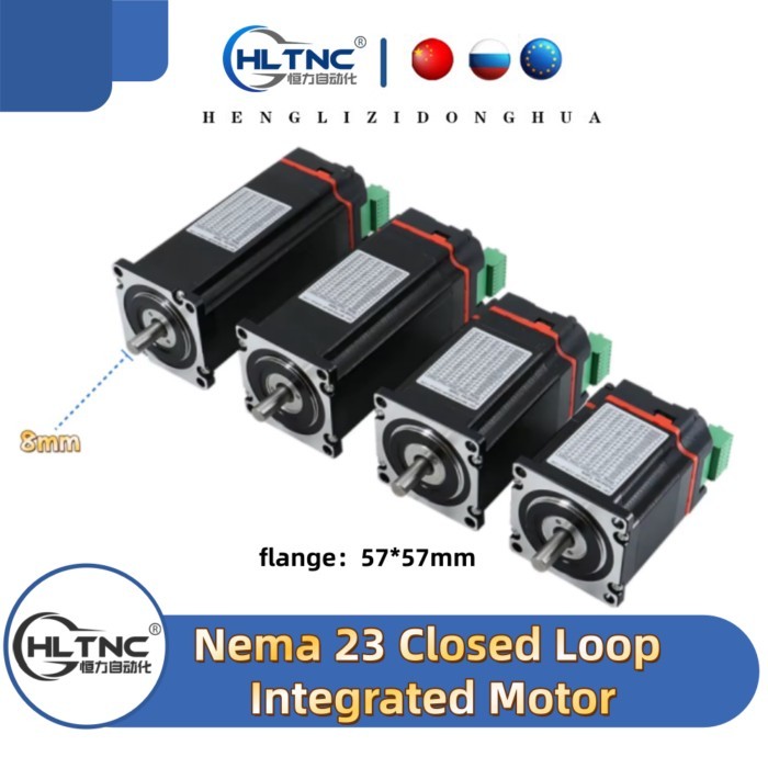 HLTNC NEMA 23 Closed Loop Integrated Motor 1.2Nm 2Nm 2.5Nm 3Nm Diameter 8mm Hybrid Integrated Servo