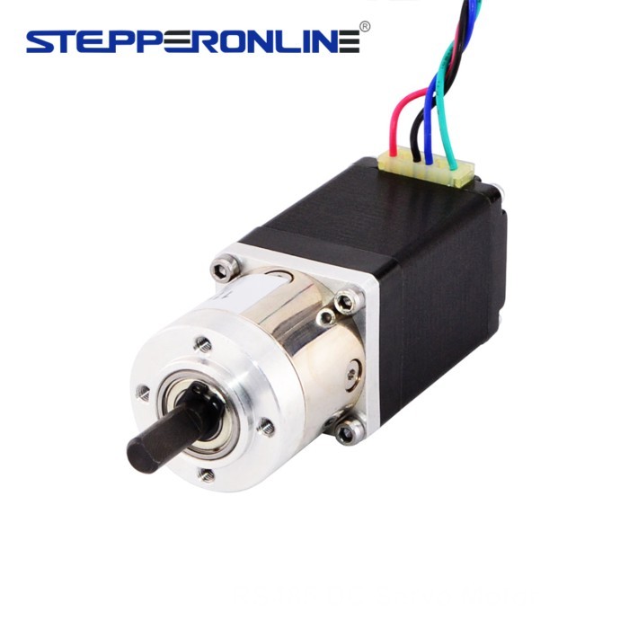STEPPERONLINE Nema 11 Geared Stepper Motor with 5:1 Planetary Gearbox 0.67A Geared Step Motor 4-lea