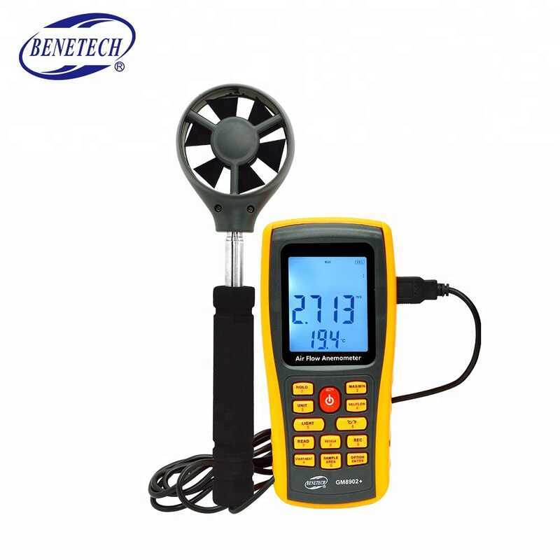 BENETECH BENETECH GM8902+เครื่องวัดความเร็วลมแบบดิจิตอล เครื่องวัดความเร็วลมแบบพกพา เครื่องวัดความเร