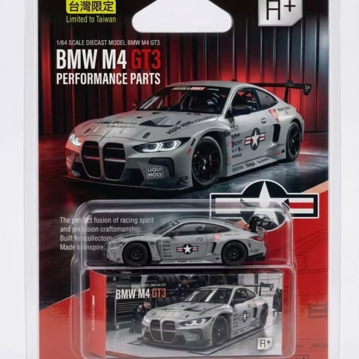 ไต้หวัน A+ ระบบรอง BMW M4 GT3 Air Force Painting Joint Limited 1: 64 โมเดลรถโลหะผสม Out of Print Car