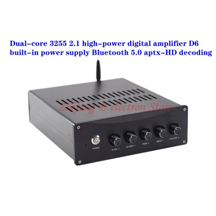 TPA3255+QCC3034 2.1 digital Bluetooth 5.0 power amplifier, supports sbc, aac, aptx, aptx-HD decodin
