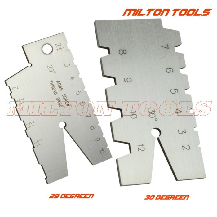 2 PIECES 29 DEGREE 30DEGREE ACME SCREW THREAD GAUGE GAGE TOOL