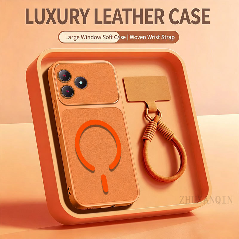 เคสสําหรับRealme C63 4G C61 ใหม่หรูหราหน้าต่างขนาดใหญ่ซิลิโคนป้องกันการตกเคสโทรศัพท์แบบนุ่มพร้อมการอ