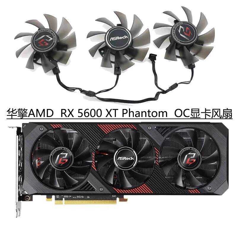 ASRock ASRock Radeon RX 5600 XT Phantom กราฟิกการ์ดพัดลมระบายความร้อน T128015ซ.ช