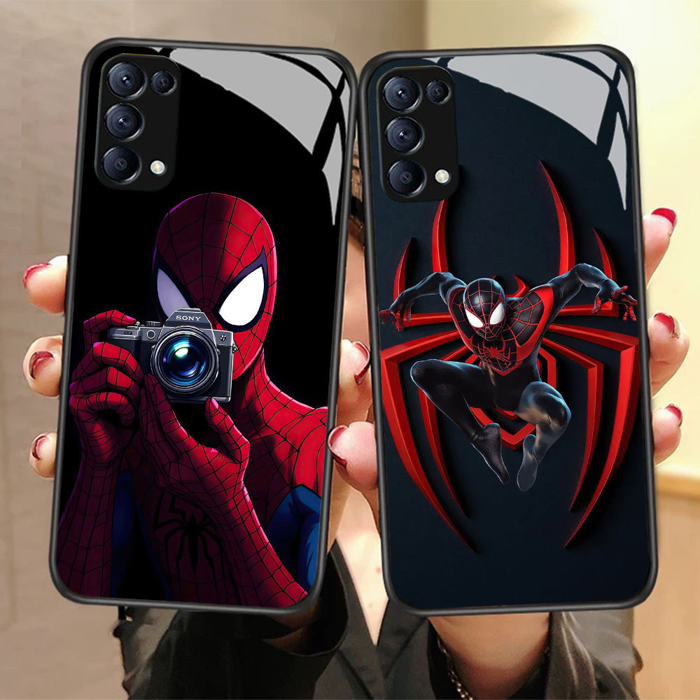 CK-76 Marvel Spider HD Glass Casing สําหรับ OPPO Reno 6Z 6 5 4 3 A91 F15